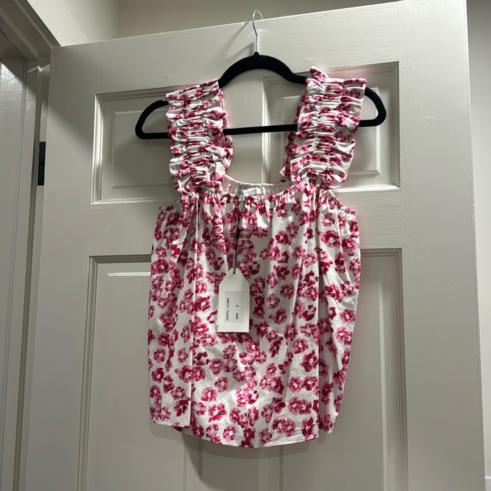 NWT English Factory Pink and white floral tank